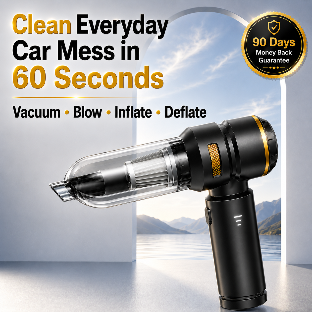 Validoxa™ AirMax 4-in-1 Car Vacuum with Blow, Inflate & Deflate Functions
