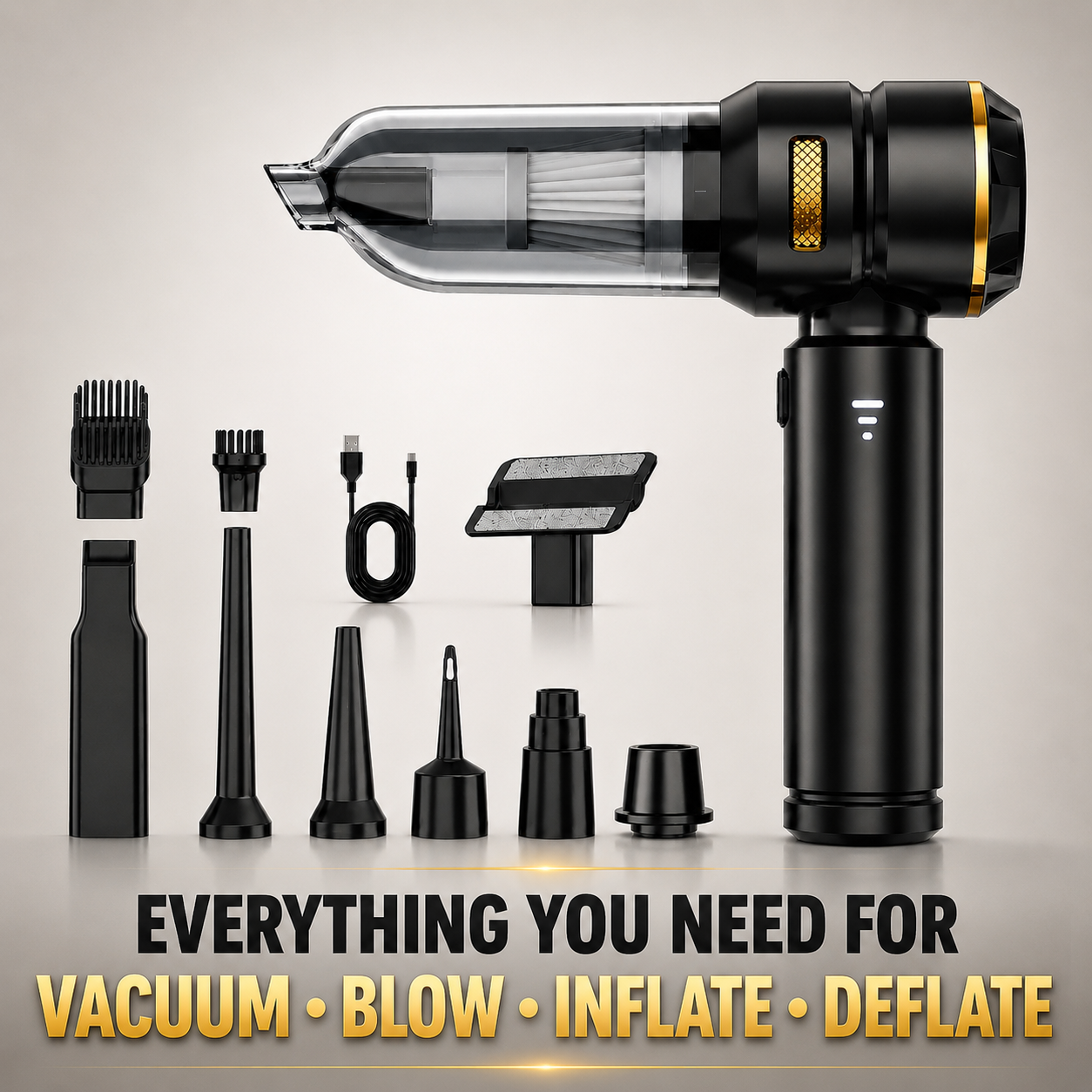 Validoxa™ AirMax 4-in-1 Car Vacuum with Blow, Inflate & Deflate Functions