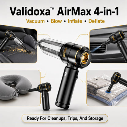 Validoxa™ AirMax 4-in-1 Car Vacuum with Blow, Inflate & Deflate Functions